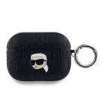 Калъф от Karl Lagerfeld PU Embossed Karl Head Case for AirPods Pro Black