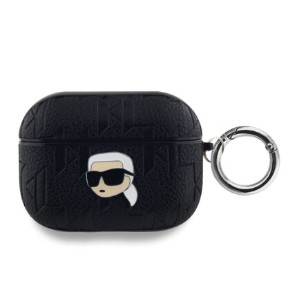 Калъф от Karl Lagerfeld PU Embossed Karl Head Case for AirPods Pro Black