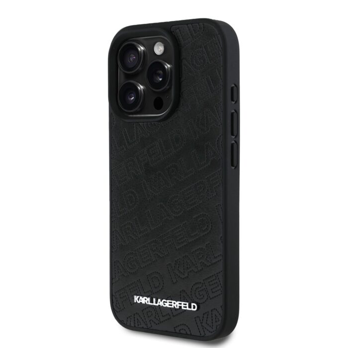 Калъф от Karl Lagerfeld PU Quilted Pattern Case for iPhone 16 Pro Max Black - Image 2