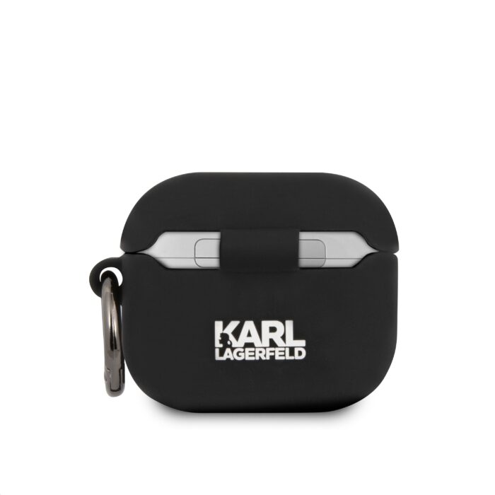 Силиконов Калъф от Karl Lagerfeld Rue St Guillaume за Apple Airpods 3 - Black - Image 2