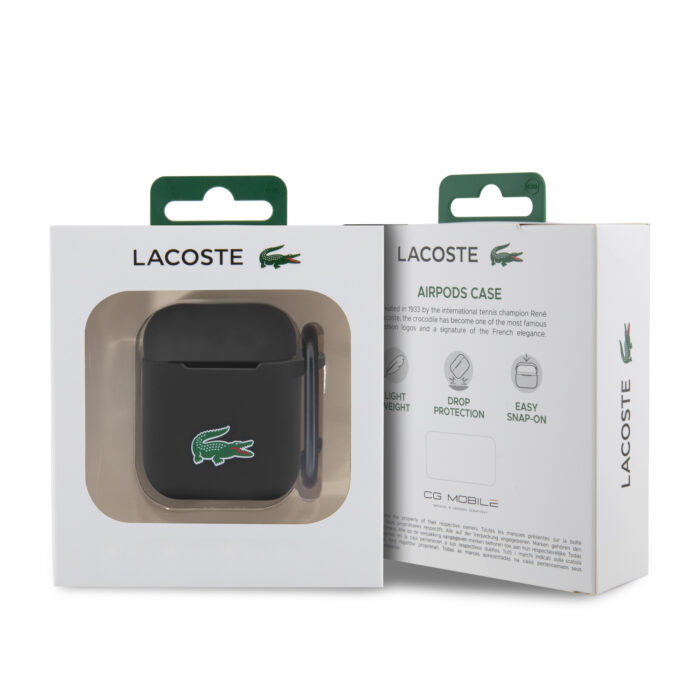 Калъф от Lacoste Liquid Silicone Croc Logo Case за AirPods 1/2 Black - Image 3