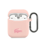Калъф от Lacoste Liquid Silicone Glossy Printing Logo Case за AirPods 1/2 Pink