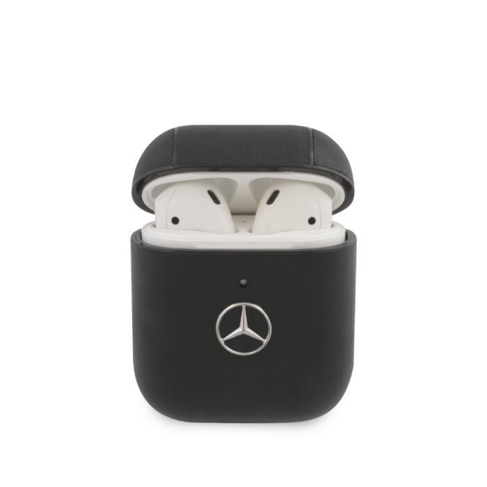 Калъф Mercedes Leather Case for AirPods 1/2 Black - Image 1