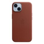 Калъф от Apple за iPhone 14 Leather Case with MagSafe - Umber