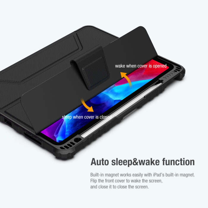 Калъф Nillkin Bumper PRO Protective Stand Case за iPad 10.9 2020/Air 4/Pro 11 2020/Pro 11 2021 - Black - Image 4