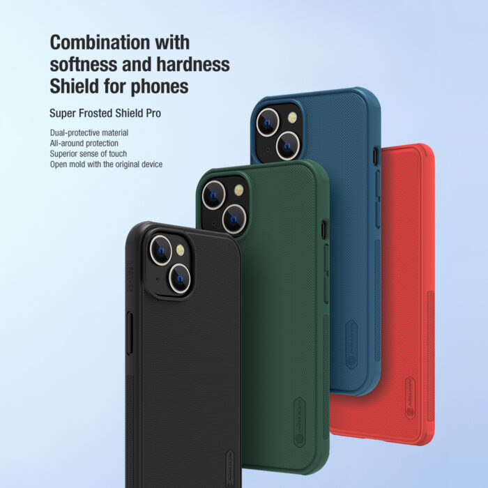 Калъф от Nillkin Super Frosted PRO Back Cover за Apple iPhone 14 Black (Without Logo Cutout) - Image 3