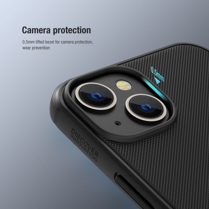 Калъф от Nillkin Super Frosted PRO Back Cover за Apple iPhone 14 Black (Without Logo Cutout) - Image 5