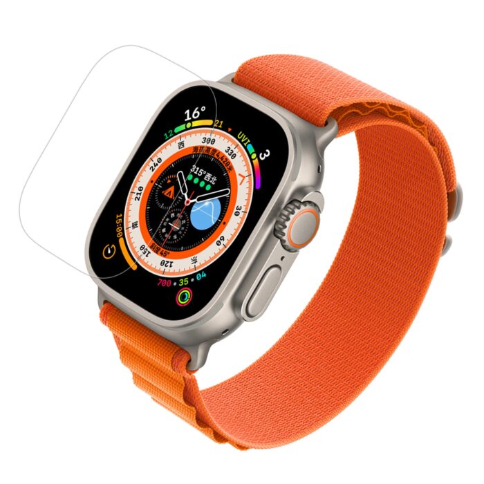 Nillkin Tempered Glass H+ PRO - 2 броя стъклени защитни покрития за дисплея на Apple Watch Ultra 49мм (прозрачен) - Image 3