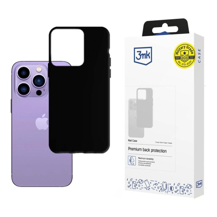 Калъф от 3mk  за Apple iPhone 14 Pro Max Matt Case - Black - Image 1