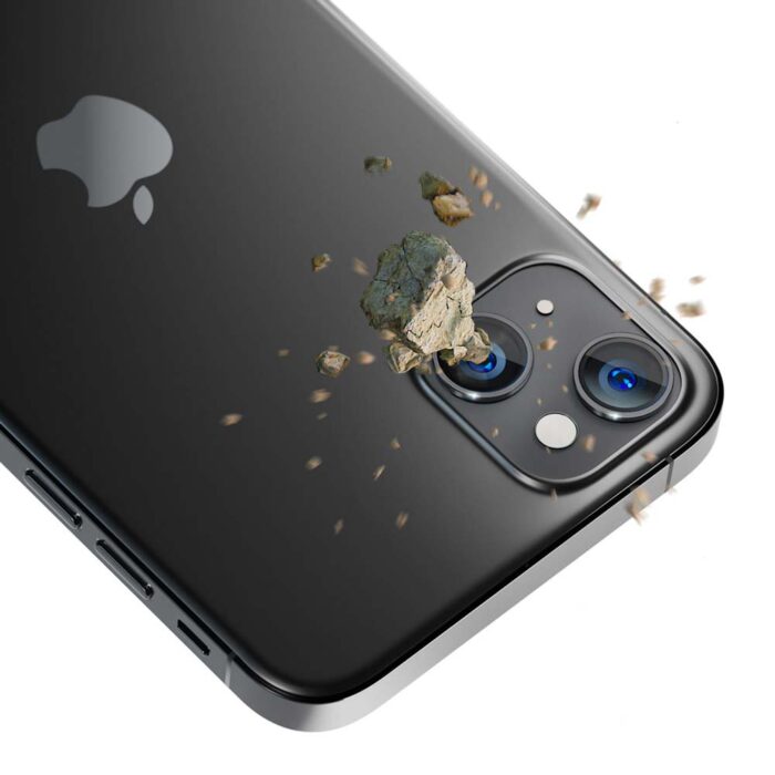 Стъклен Протектор от 4phones за задна камера за Apple iPhone 15 - 3MK Lens Pro Graphite - Image 3