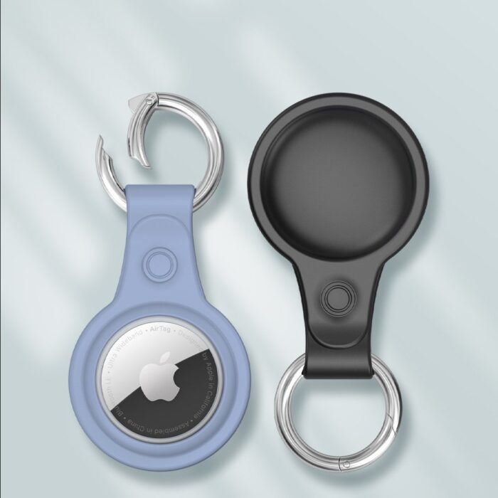 Калъф от Dux Ducis4pcs set Silicone flexiblecover keychain loop casefor Apple AirTag Black /Green / Pink / Blue - Image 12