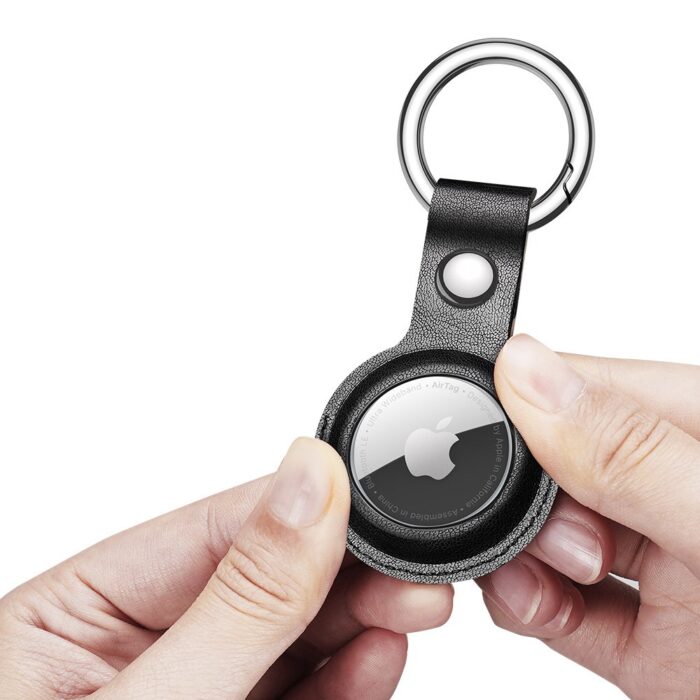 Калъф от Dux Ducis4pcs set Silicone flexiblecover keychain loop casefor Apple AirTag Black /Green / Pink / Blue - Image 19