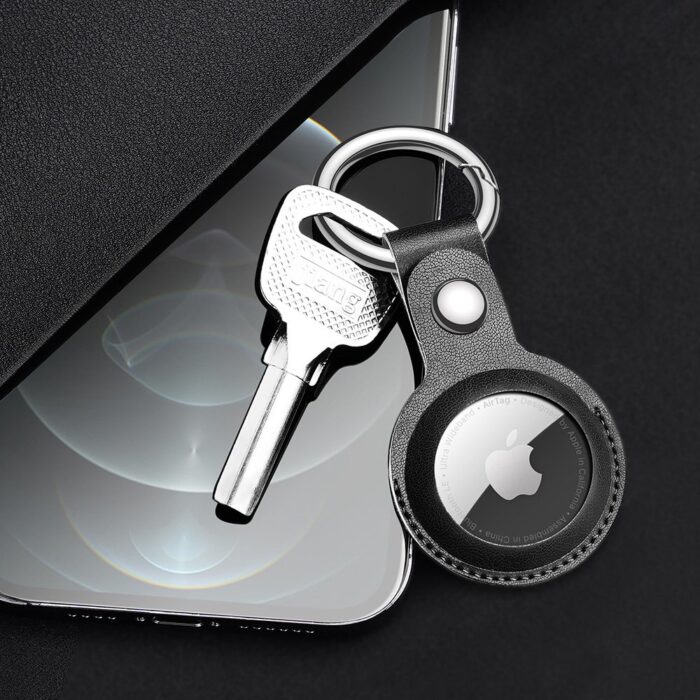 Калъф от Dux Ducis4pcs set Silicone flexiblecover keychain loop casefor Apple AirTag Black /Green / Pink / Blue - Image 21