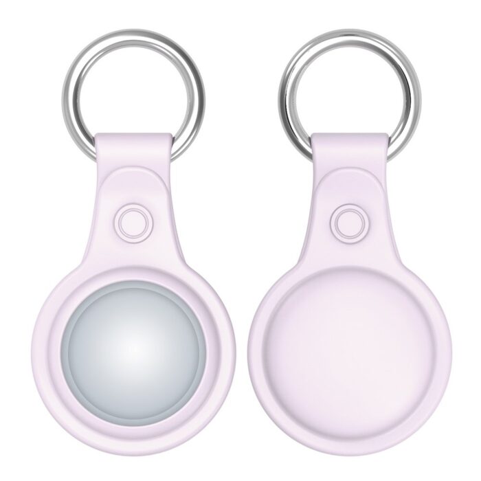 Калъф от Dux Ducis4pcs set Silicone flexiblecover keychain loop casefor Apple AirTag Black /Green / Pink / Blue - Image 4
