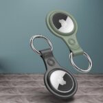 Калъф от Dux Ducis4pcs set Silicone flexiblecover keychain loop casefor Apple AirTag Black /Green / Pink / Blue - Image 10
