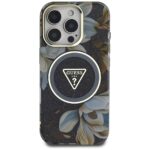 Калъф от Guess IML Glitter Magnolia and Triangle Logo MagSafe Case за iPhone 16 Pro - Image 3