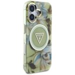 Калъф от Guess IML Glitter Magnolia and Triangle Logo MagSafe Case for iPhone 16 Gray - Image 4