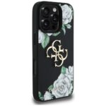 Калъф от Guess PU Grained Roses 4G Metal Logo Case за iPhone 16 Pro Black - Image 4