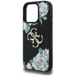 Калъф от Guess PU Grained Roses 4G Metal Logo Case за iPhone 16 Pro Black - Image 6