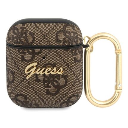 Калъф Guess 4G Script PC/PU Case for Airpods 1/2 - Brown