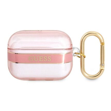 Калъф Guess TPU Printed Stripe Case за Airpods Pro - Pink