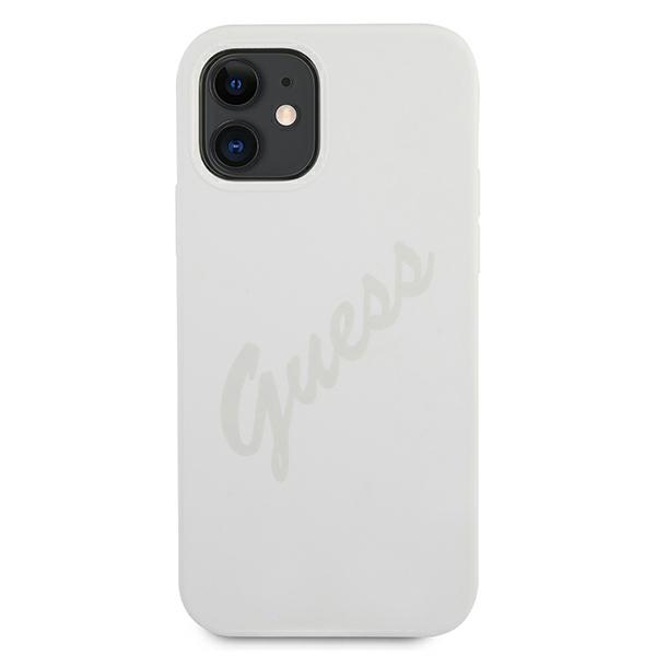 Калъф Guess Silicone Vintage Case for iPhone 12 mini 5.4 Cream - Image 3