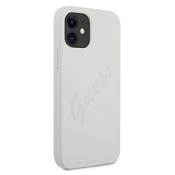 Калъф Guess Silicone Vintage Case for iPhone 12 mini 5.4 Cream - Image 4