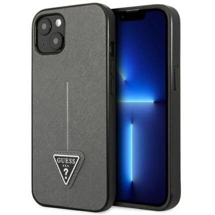 Калъф от Guess PU Saffiano Triangle Case за iPhone 13 mini Silver