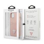 Калъф от Guess Saffiano Double Card Case for iPhone 13 mini Pink - Image 8
