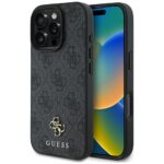 Калъф от Guess PU 4G Small Metal Logo MagSafe Case за iPhone 16 Pro Max Grey