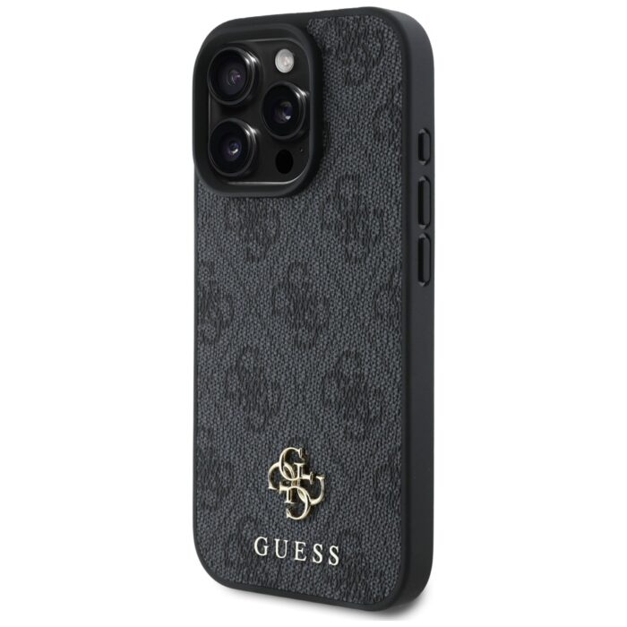Калъф от Guess PU 4G Small Metal Logo MagSafe Case за iPhone 16 Pro Max Grey - Image 2