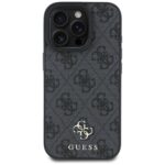 Калъф от Guess PU 4G Small Metal Logo MagSafe Case за iPhone 16 Pro Max Grey - Image 3