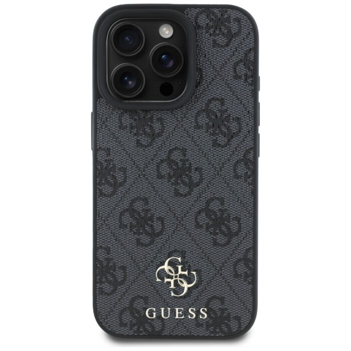 Калъф от Guess PU 4G Small Metal Logo MagSafe Case за iPhone 16 Pro Max Grey - Image 3