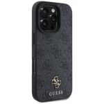 Калъф от Guess PU 4G Small Metal Logo MagSafe Case за iPhone 16 Pro Max Grey - Image 4