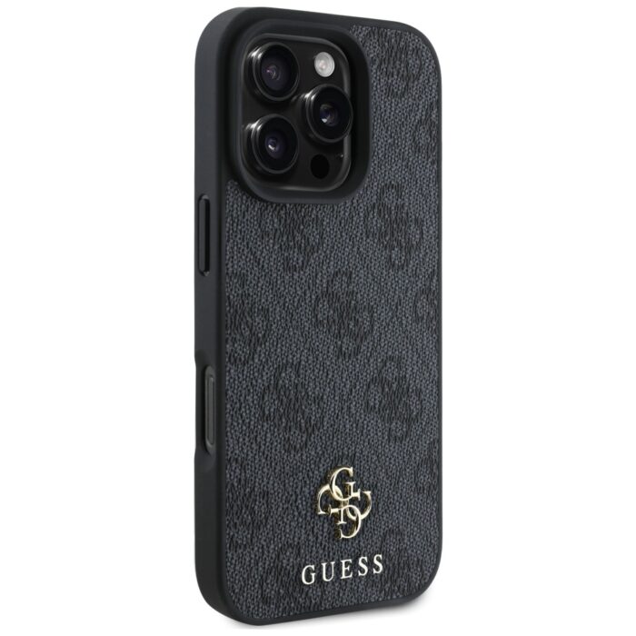 Калъф от Guess PU 4G Small Metal Logo MagSafe Case за iPhone 16 Pro Max Grey - Image 4