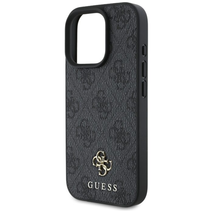 Калъф от Guess PU 4G Small Metal Logo MagSafe Case за iPhone 16 Pro Max Grey - Image 6
