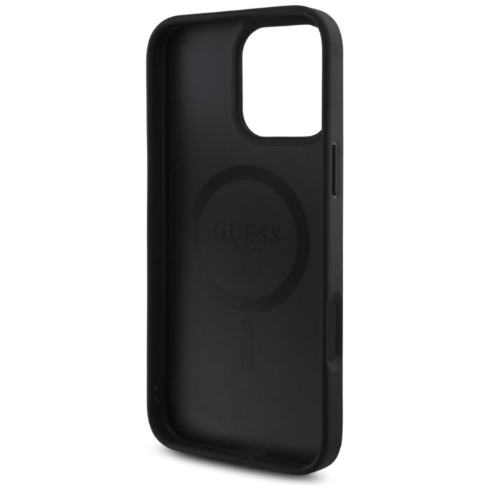 Калъф от Guess PU 4G Small Metal Logo MagSafe Case за iPhone 16 Pro Max Grey - Image 7