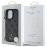 Калъф от Guess PU 4G Small Metal Logo MagSafe Case за iPhone 16 Pro Max Grey - Image 8