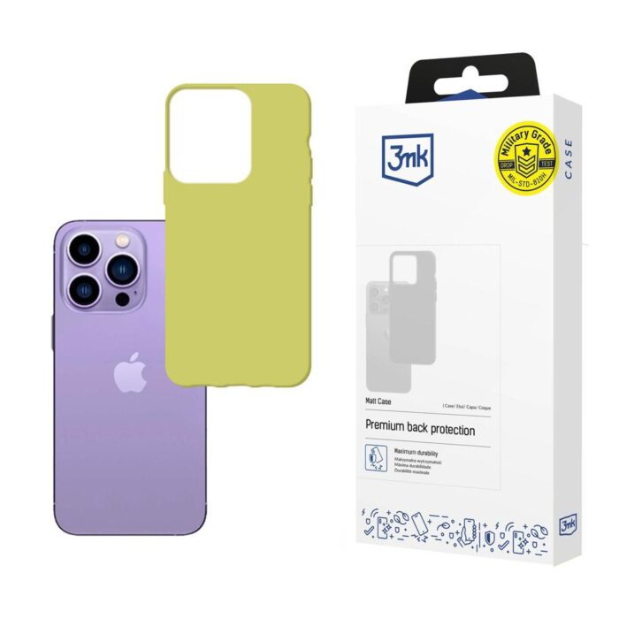 Калъф от 3mk за Apple iPhone 14 Pro Max Matt Case - Lime - Image 1