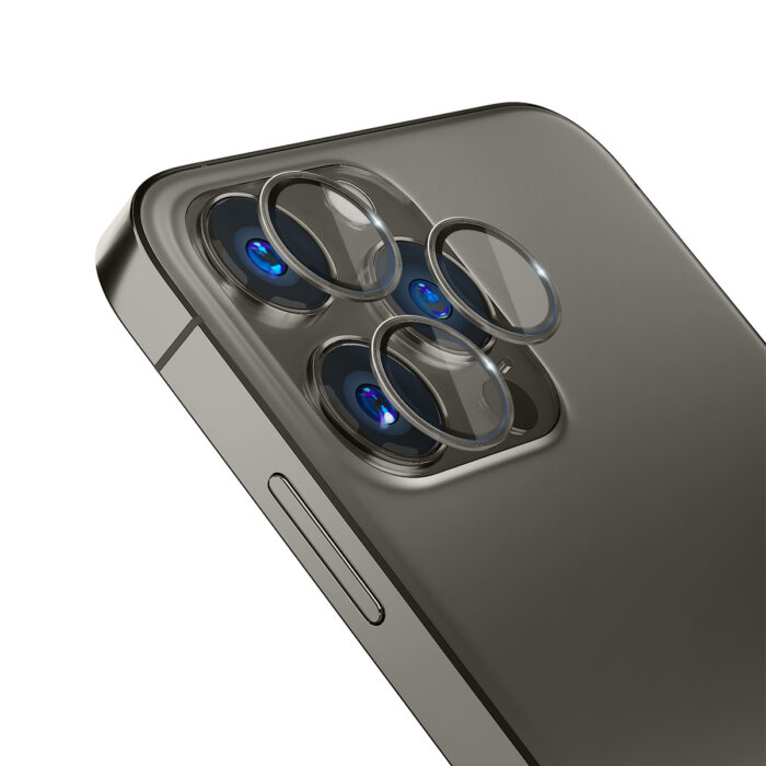 Стъклен Протектор от 4phones за задна камера за Apple iPhone 14 Pro / 14 Pro Max - 3MK Lens Protection Pro Graphite - Image 2
