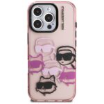 Калъф от Karl Lagerfeld IML Multi K&CH Heads Case за iPhone 16 Pro Pink - Image 3
