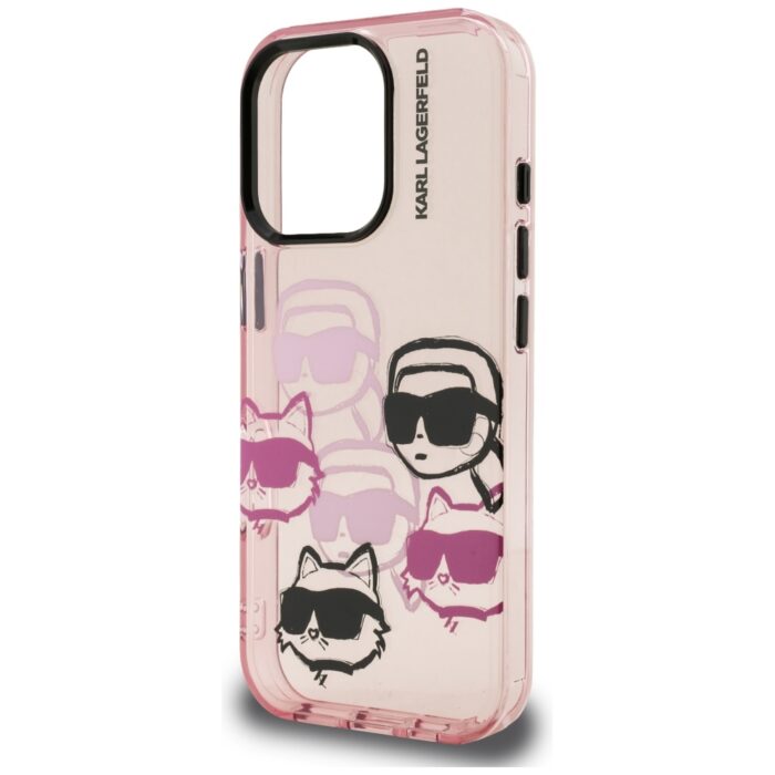 Калъф от Karl Lagerfeld IML Multi K&CH Heads Case за iPhone 16 Pro Pink - Image 6