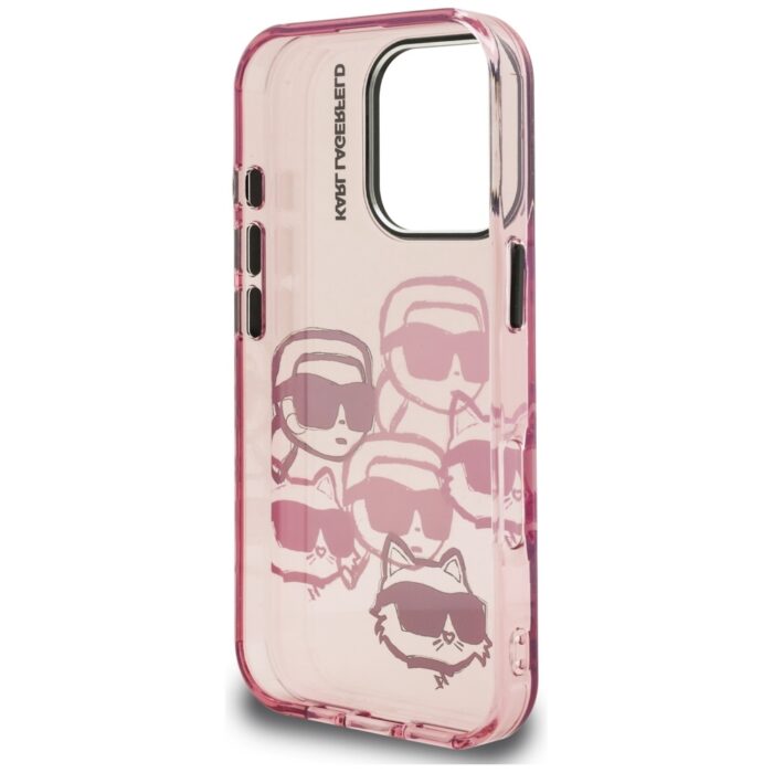 Калъф от Karl Lagerfeld IML Multi K&CH Heads Case за iPhone 16 Pro Pink - Image 7