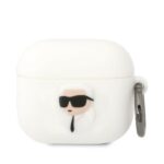 Силиконов калъф от Karl Lagerfeld Choupette Head за AirPods 3 - бял