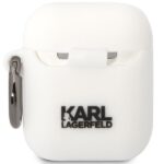 Karl Lagerfeld and Choupette Silicone Case for Airpods 1/2 White - Image 2