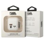 Karl Lagerfeld and Choupette Silicone Case for Airpods 1/2 White - Image 3
