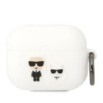 Калъф Karl Lagerfeld and Choupette Silicone Case за Airpods Pro - White