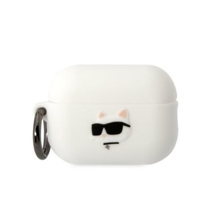 Калъф Karl Lagerfeld 3D Logo NFT Choupette Head Silicone Case за Airpods Pro 2 - White