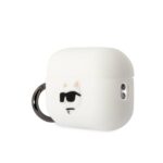 Калъф Karl Lagerfeld 3D Logo NFT Choupette Head Silicone Case за Airpods Pro 2 - White - Image 3