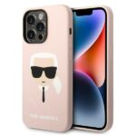 Калъф Karl Lagerfeld MagSafe Compatible Case Liquid Silicone Karl Head for iPhone 14 Pro Max Pink